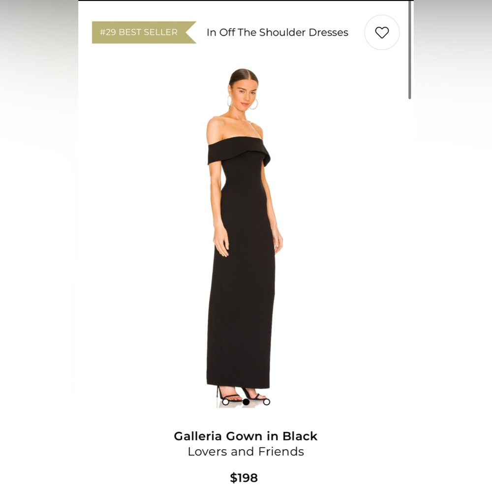 Lovers + Friends Galleria Off-Shoulder Gown in Black